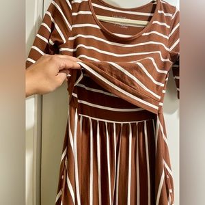 Latched Mama brown nursing dress (S)
